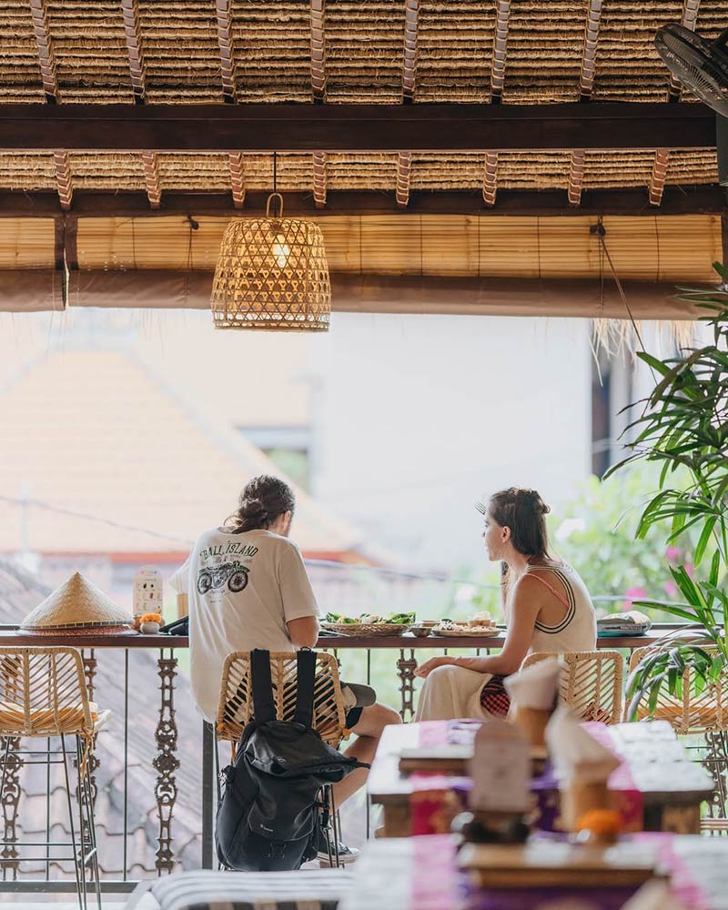 Interior of Sun Sun Warung restaurant in Ubud