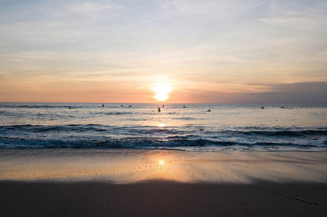 Sunset over the Kuta Beach