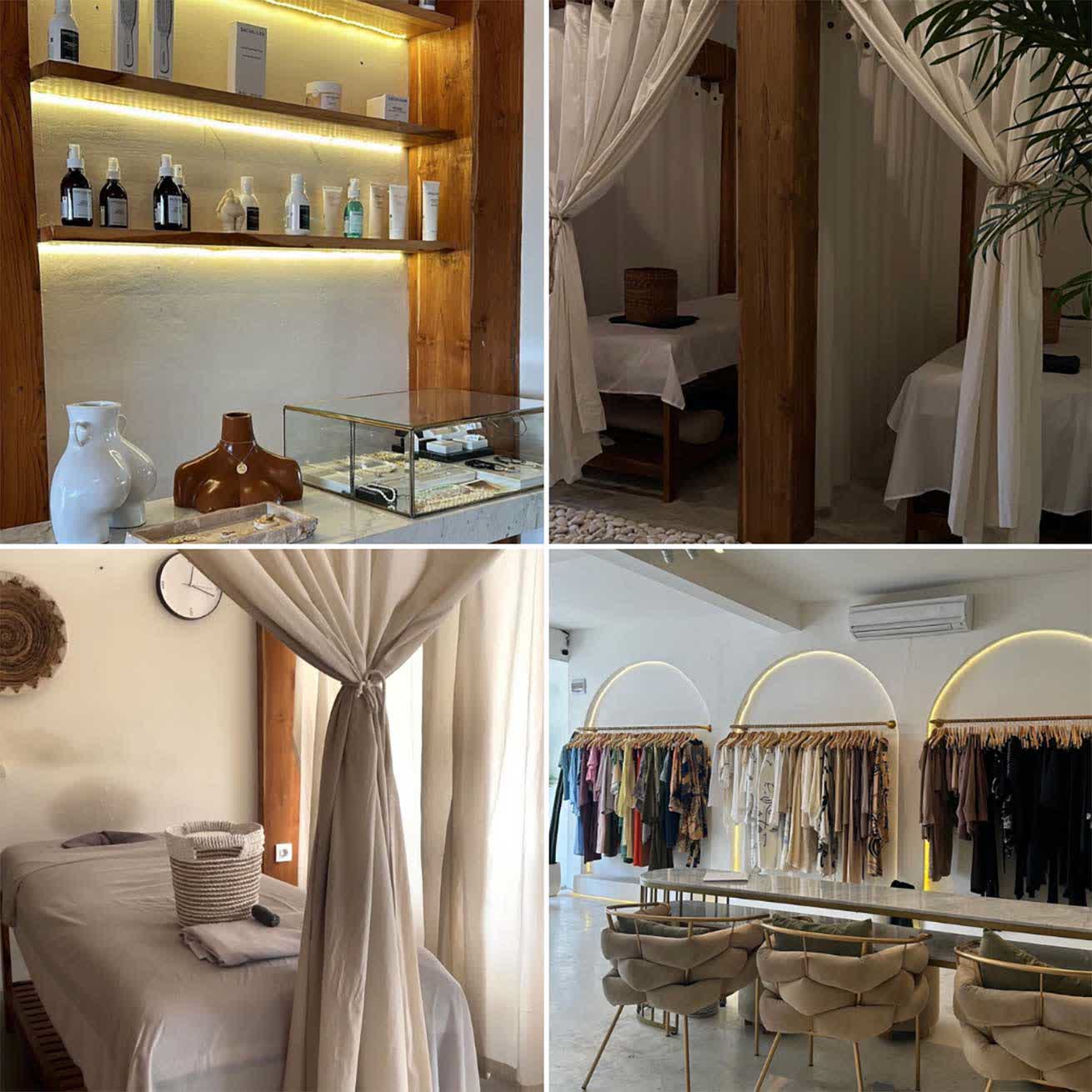 All the rooms and caring products in Our Spa & Boutique