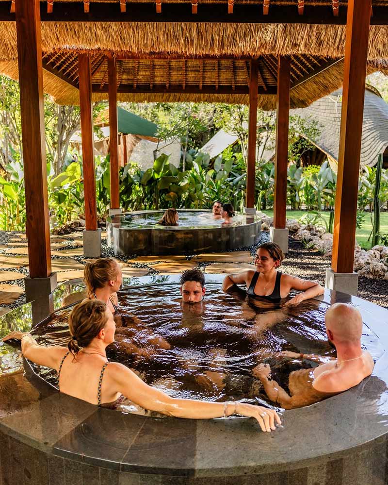 Group bathing in Alchemy Yoga Uluwatu