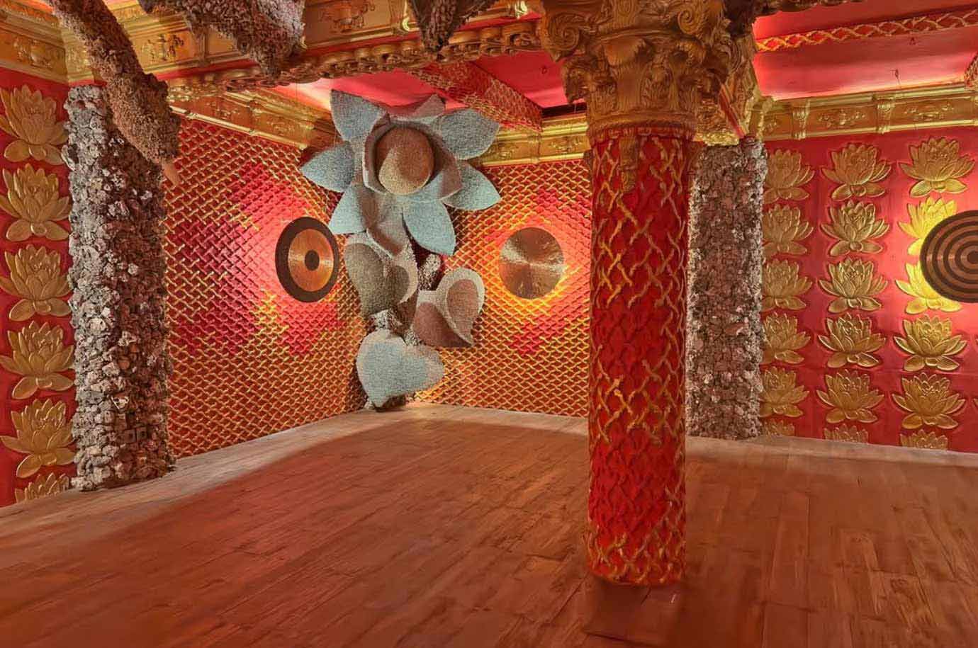 The interior of Udara Yoga Studio