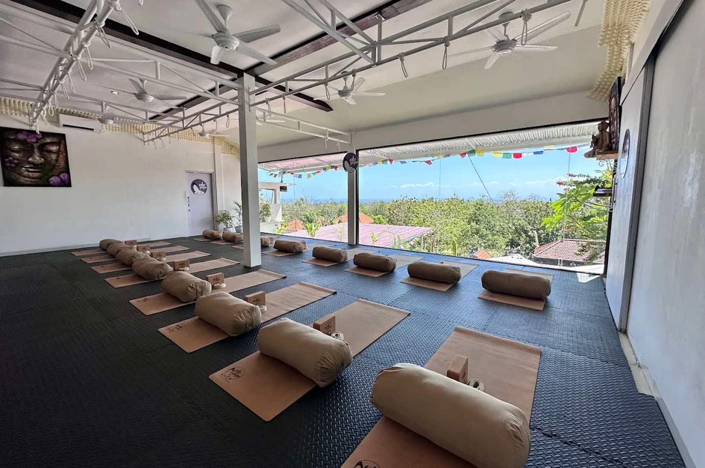 Room for yoga classes in ULU Yoga Bali