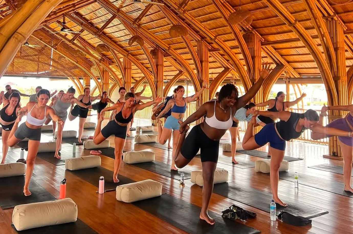 Yoga class in the EMPOWERED Yoga Studio