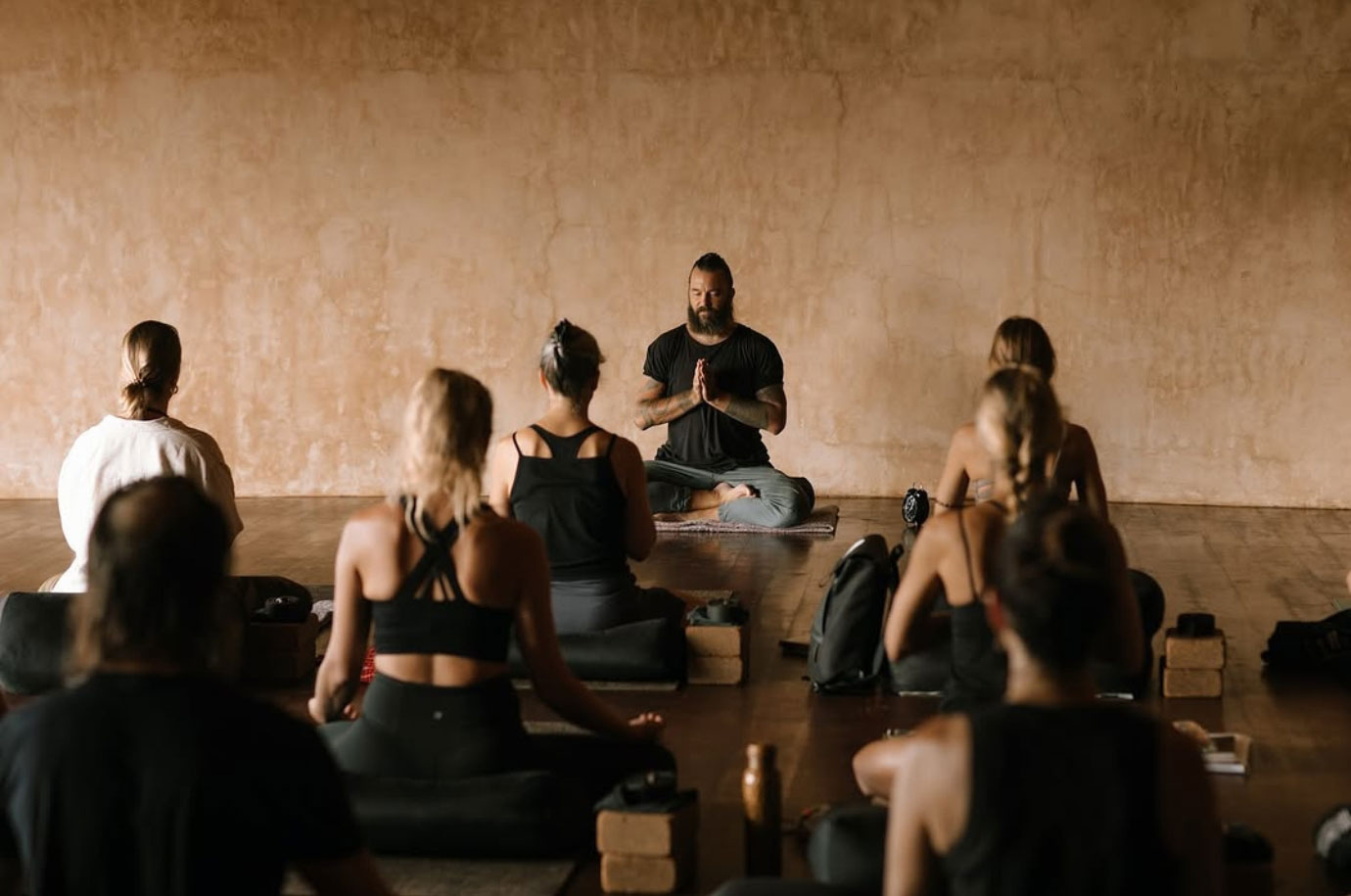 Yoga class in the The Practice studio