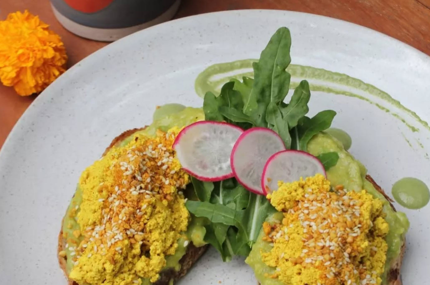 Food served at Drifter Surf Shop cafe