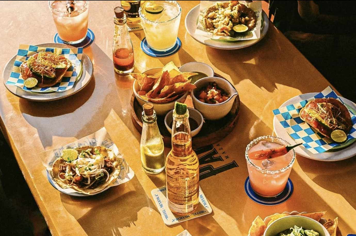 Tacos and beer from Motel Mexicola bar