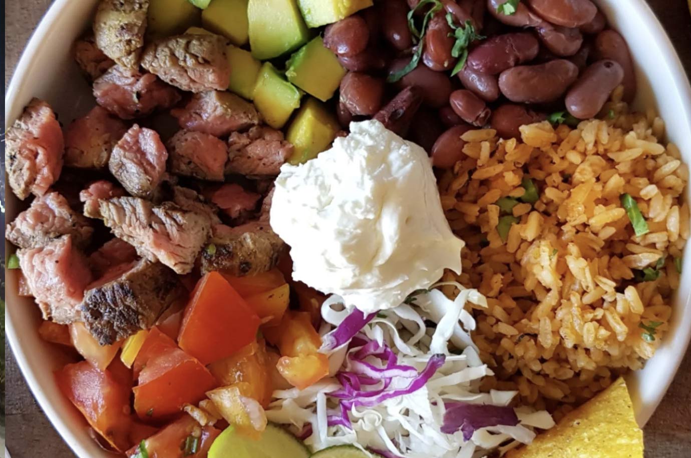 Mexican dish from Taco Beach Grill