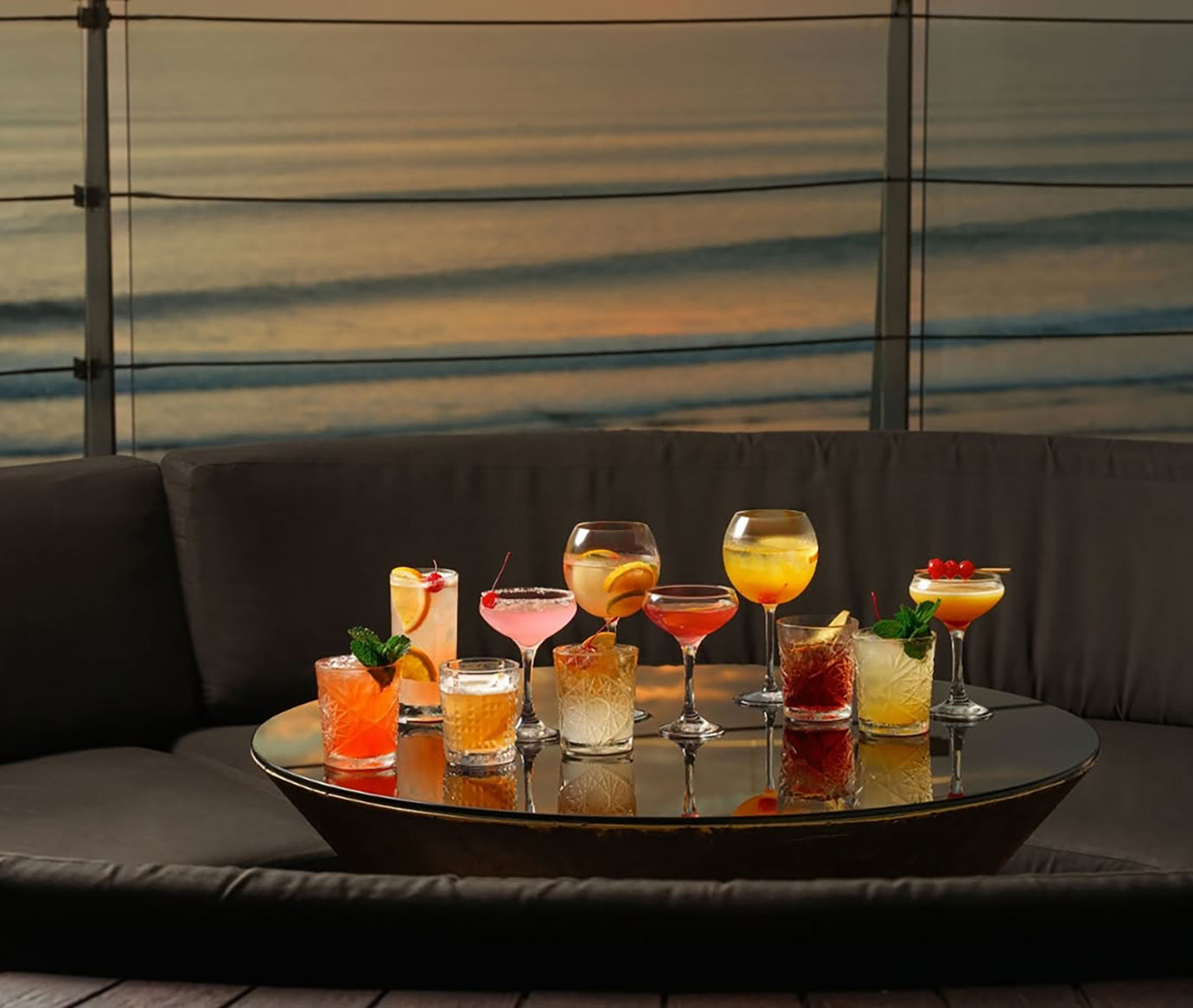 Range of cocktails from Double Six bar