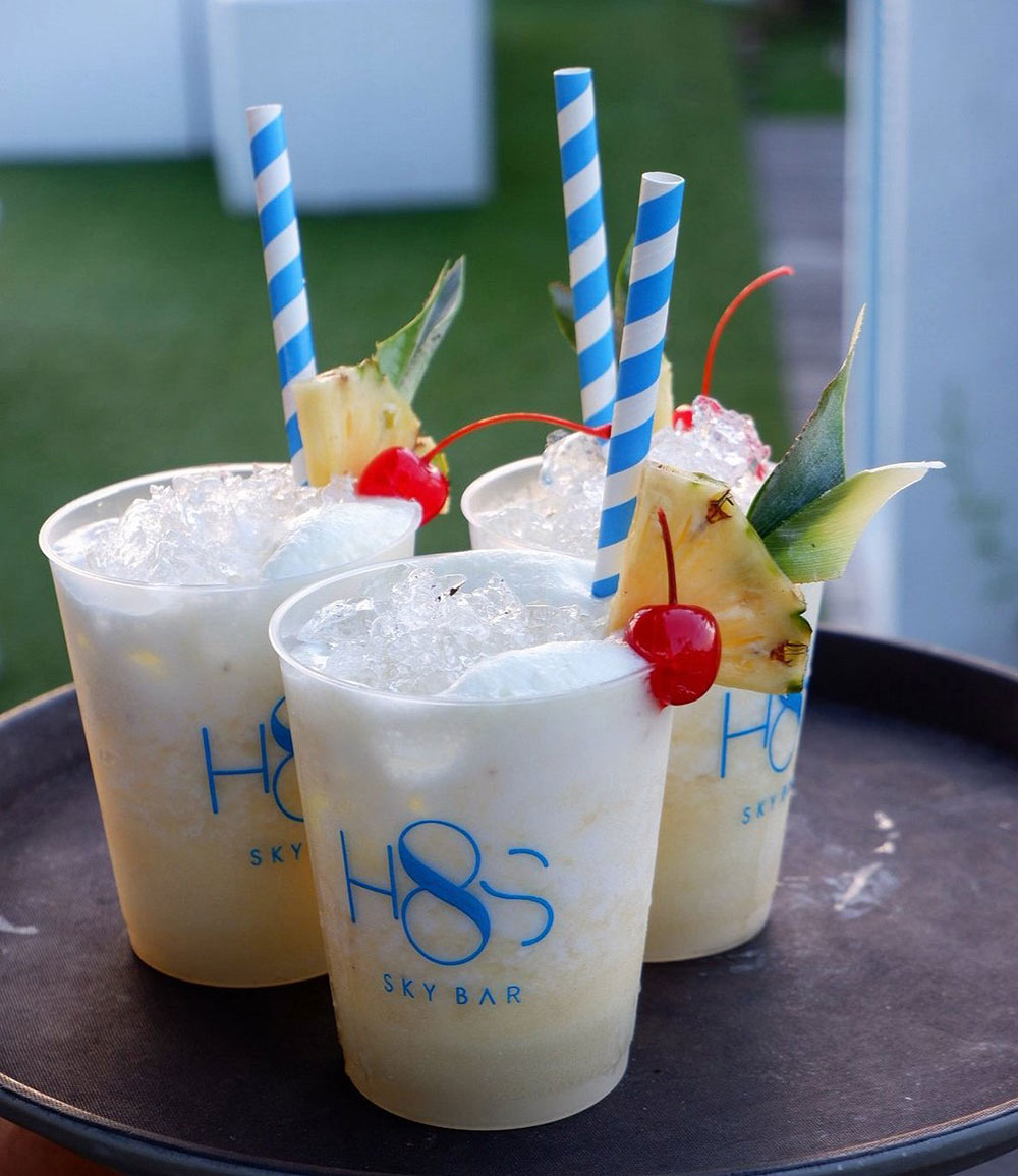 Cocktails from H8S Sky Bar