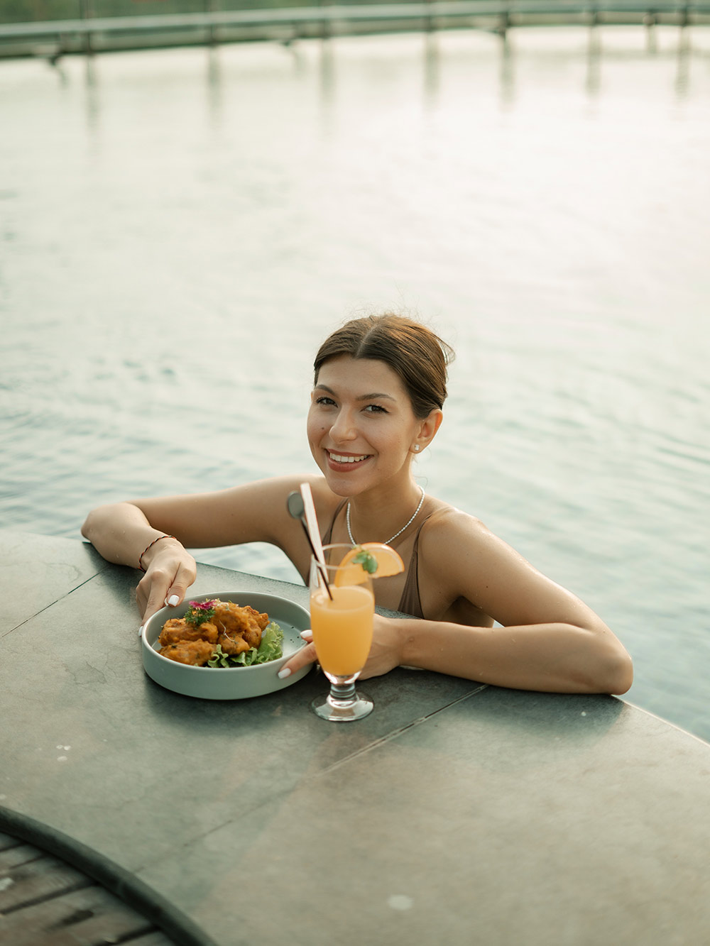 Food and drinks by the pool in Roost Nusa Dua