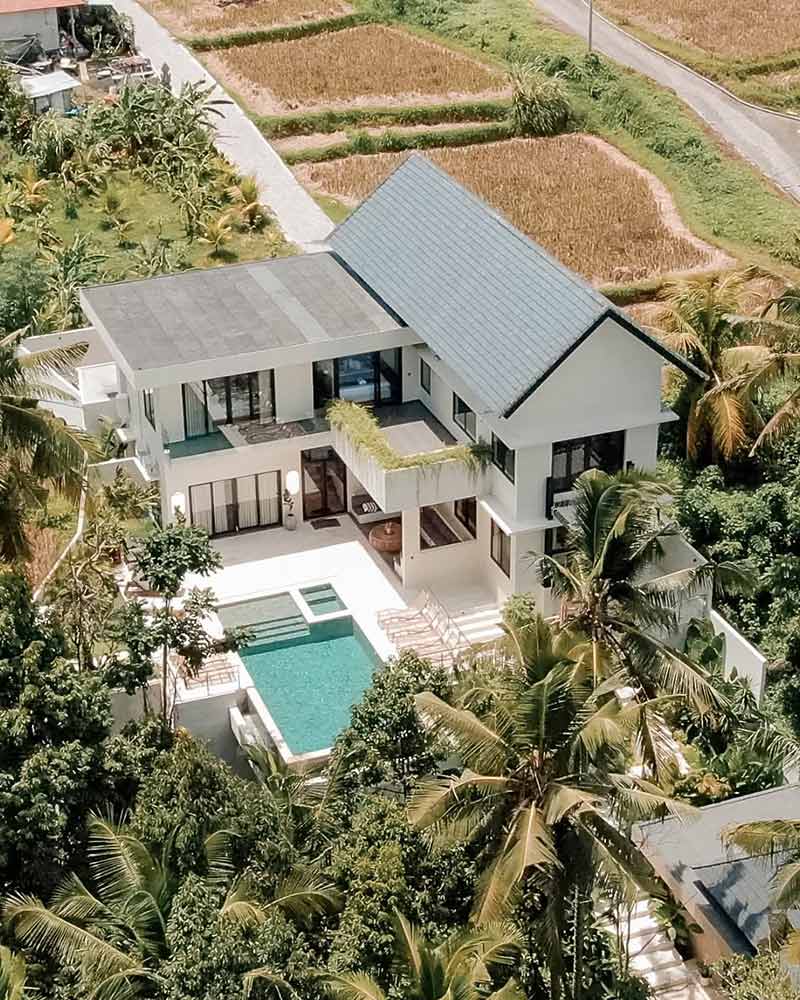 Honey Villa Ubud - view from the sky