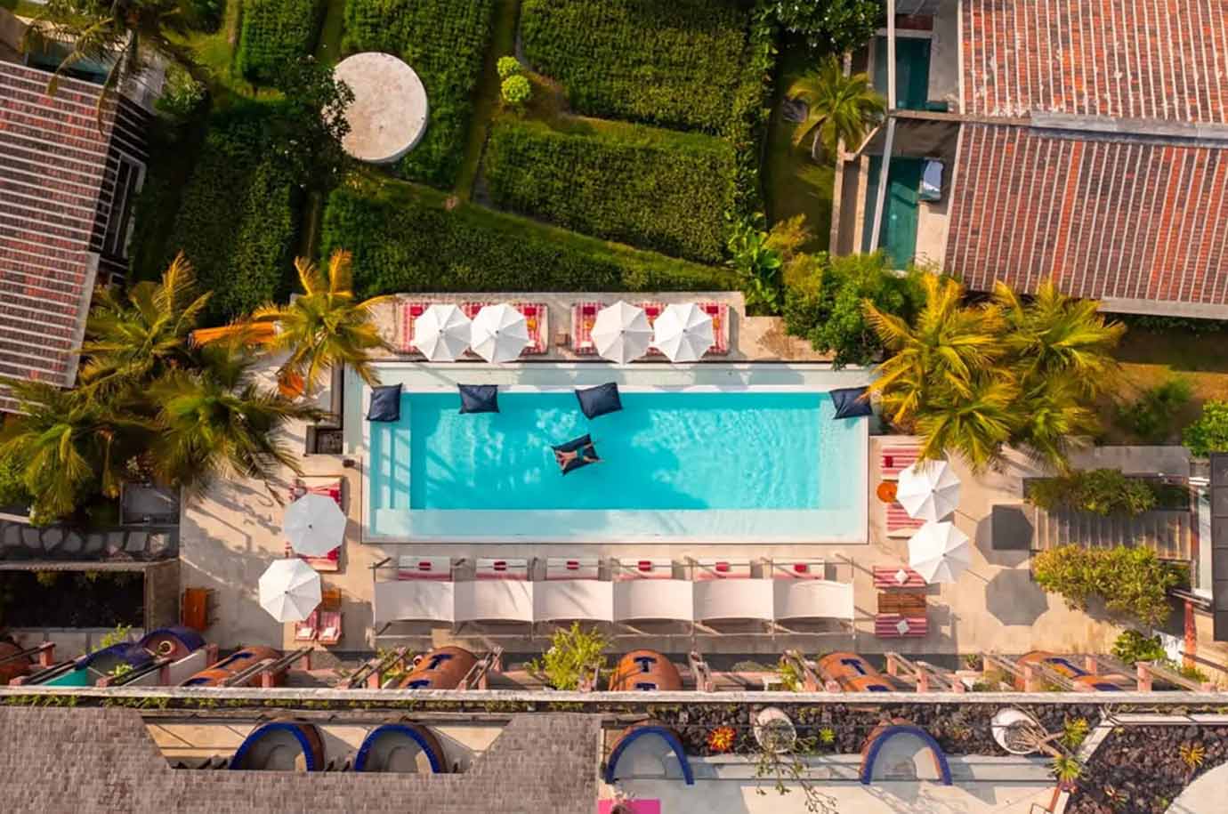 Swimming pool of Shore Amora Canggu - aerial view