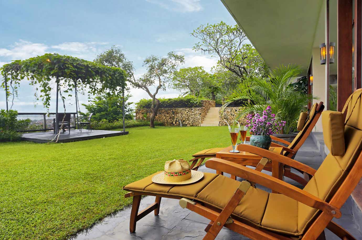 Backyard at The Longhouse