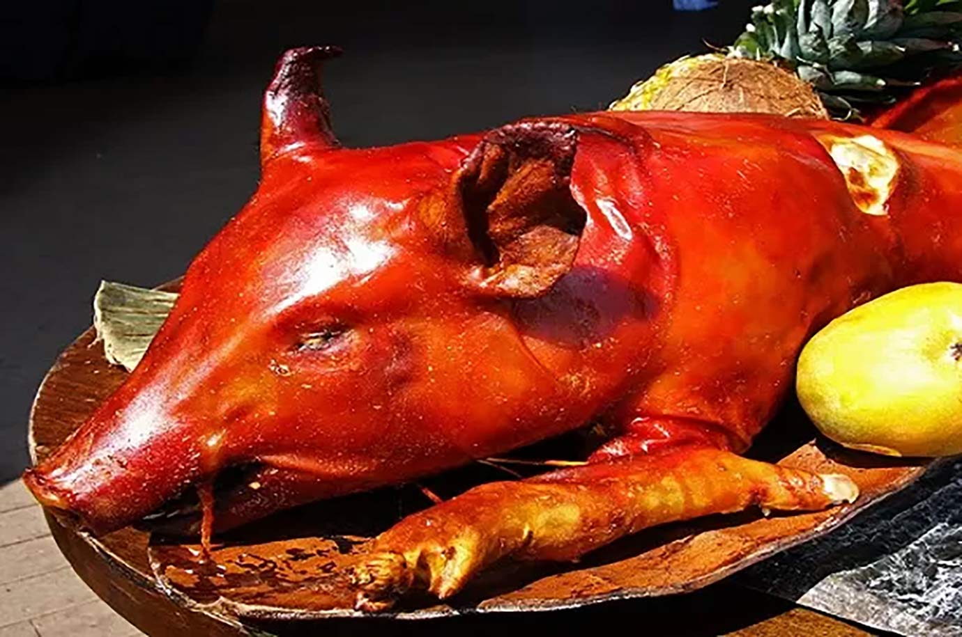 Whole Suckling Pig on the plate