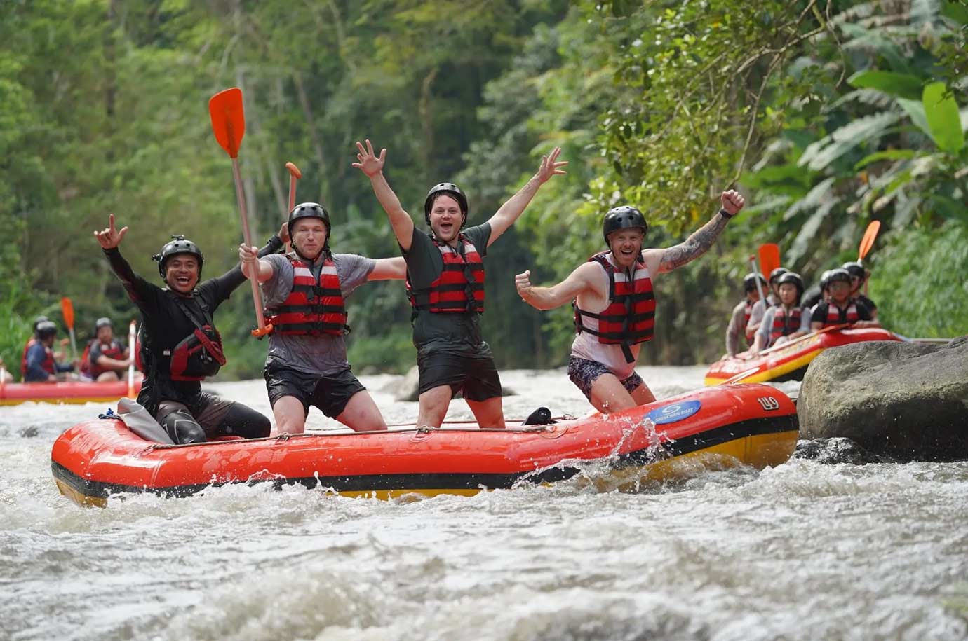 Rafting on Balinese river