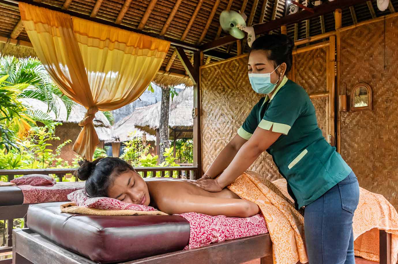 Balinese massage in one of the spa salon
