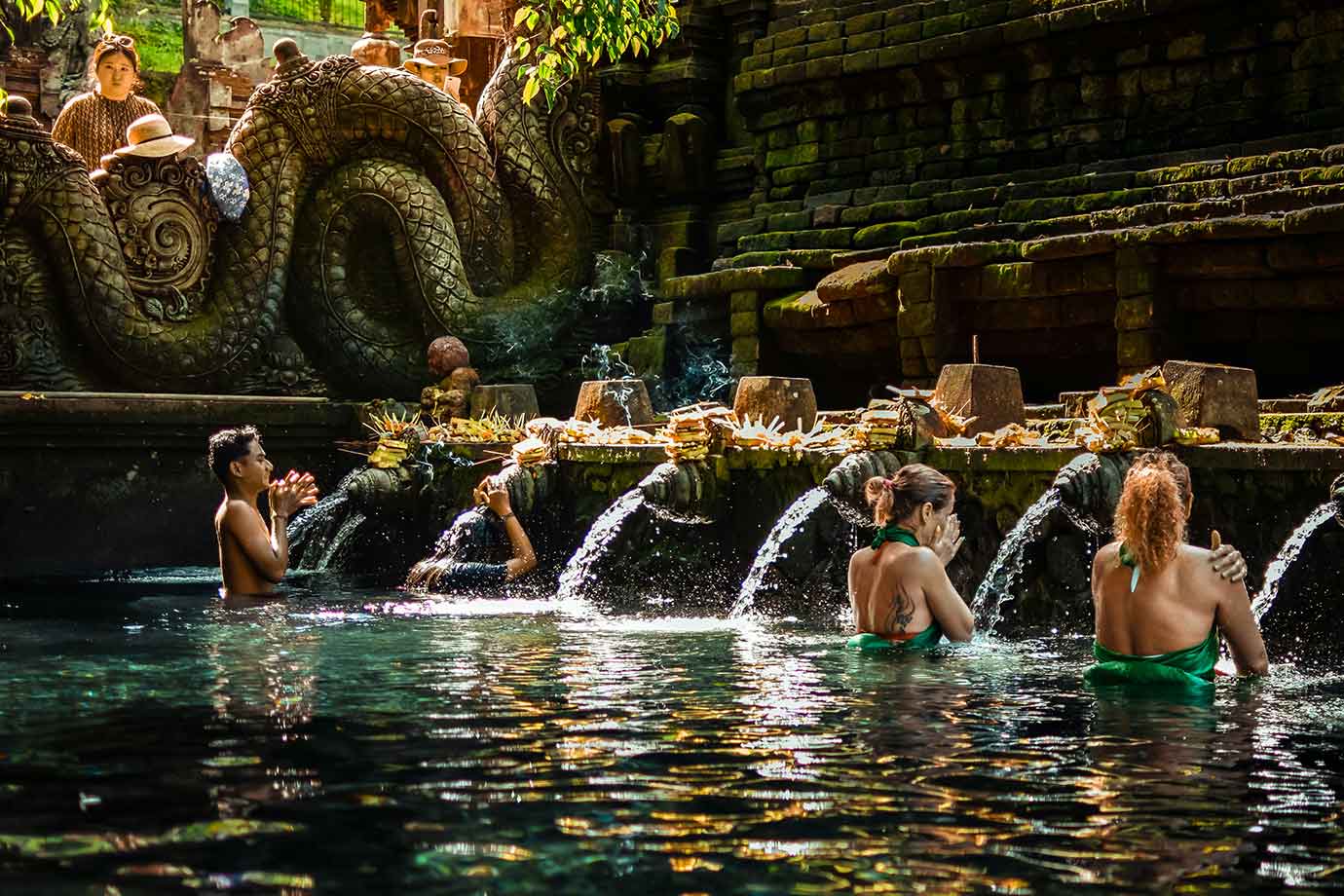 The purification ceremony in Tirta Empul