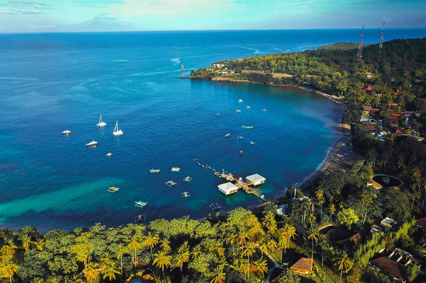 Lombok island - helicopter view