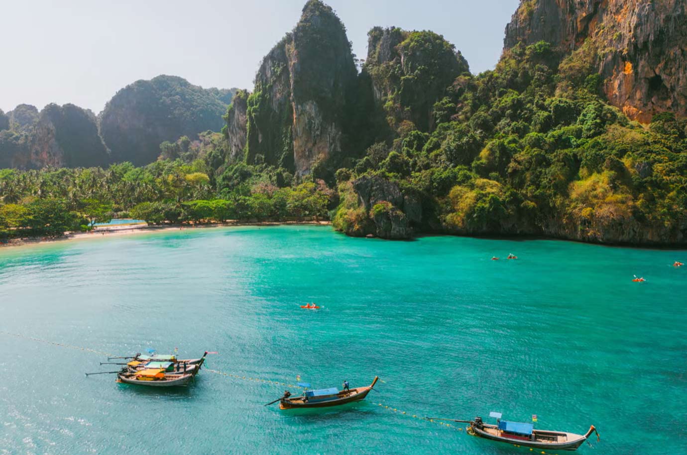 Thailand beaches and the boats