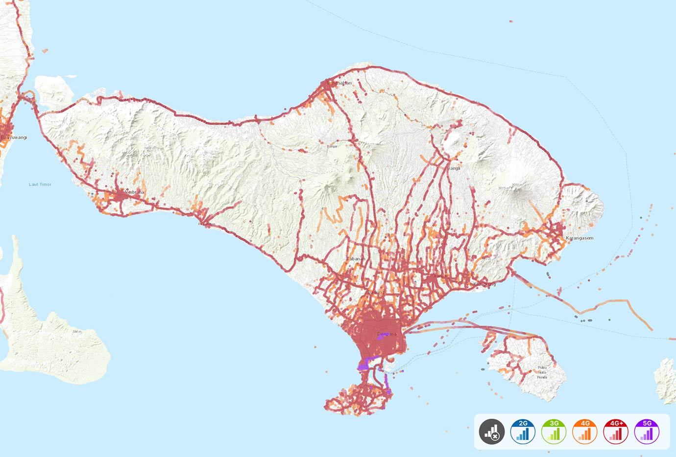 Indosat Ooredoo mobile operator coverage map