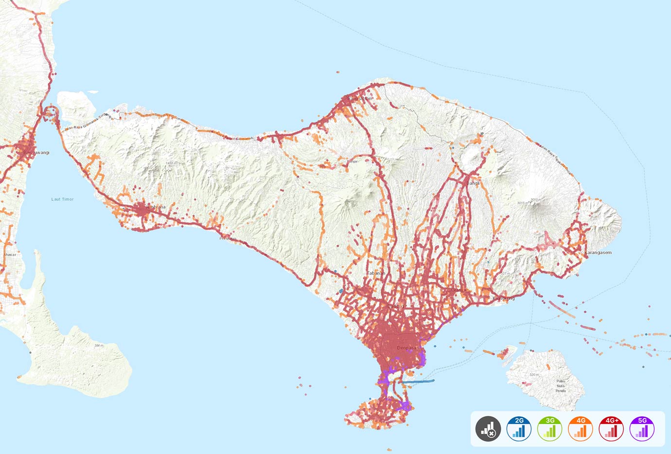 XL Axiata mobile operator coverage map