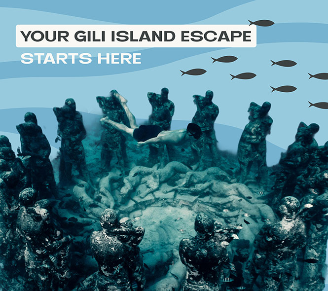 Snorkeling in the waters of Gili Islands