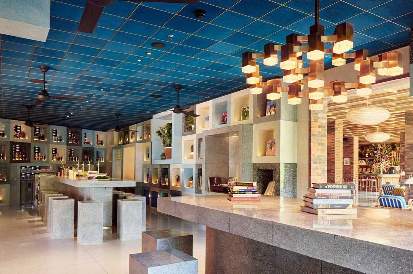 Modern interior in the Akademi at Potato Head Beach Club