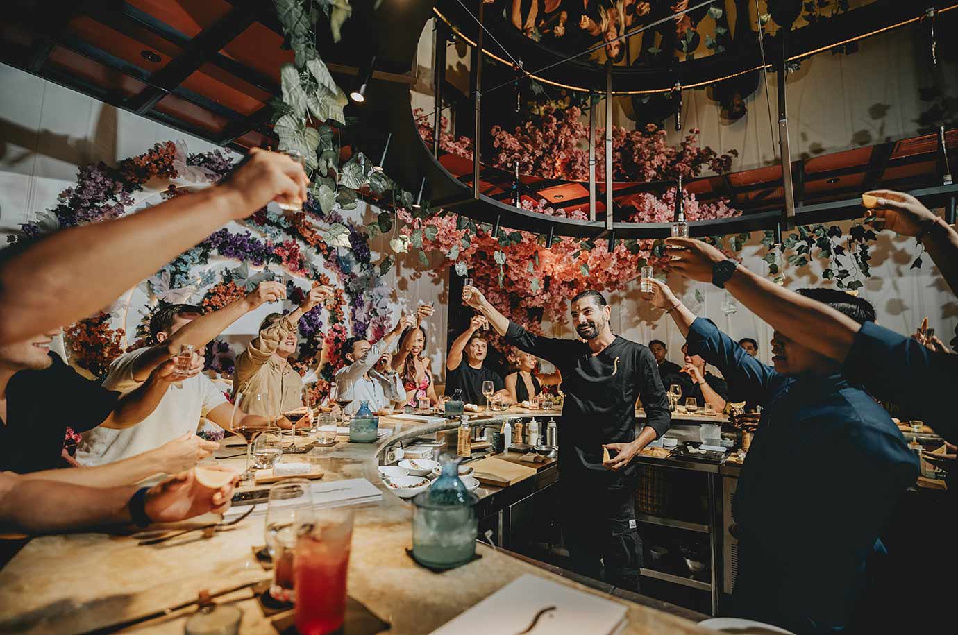 Festive event at Miss Fish restaurant