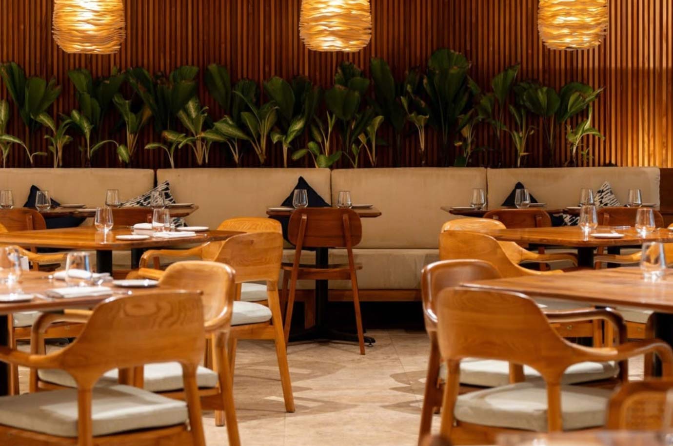 Wooden furniture in the Amici by Enrico Bartolini