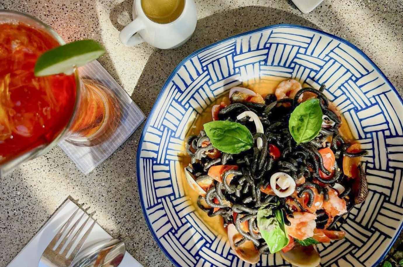 Seafood pasta from Bottega Italiana restaurant