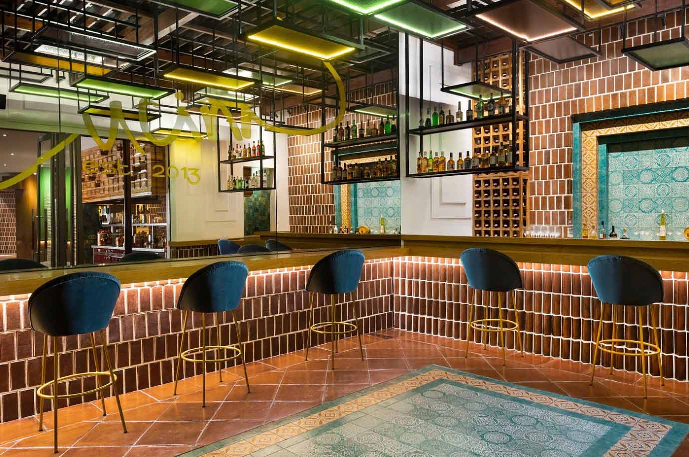 Bar counter in the Cucina restaurant, Nusa Dua