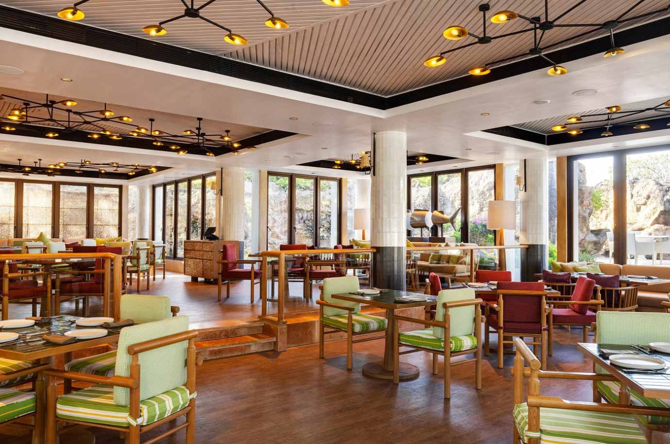 Interior in the Salsa Verde Italian restaurant