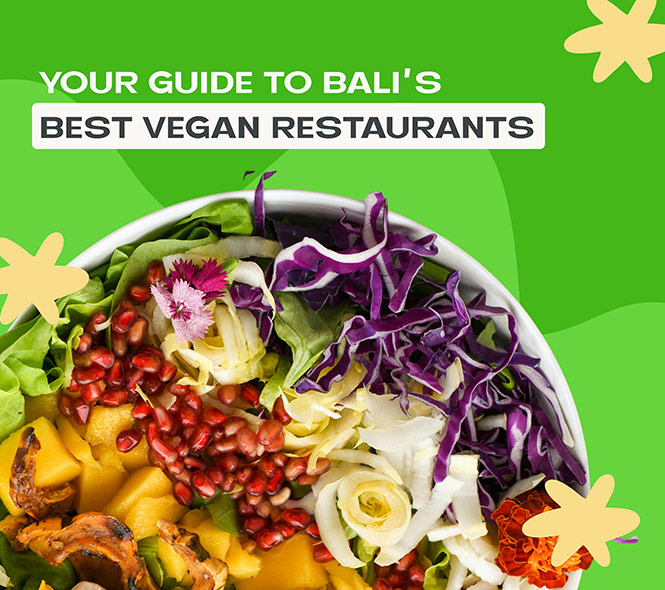 Vegan food from the Restaurant in Bali