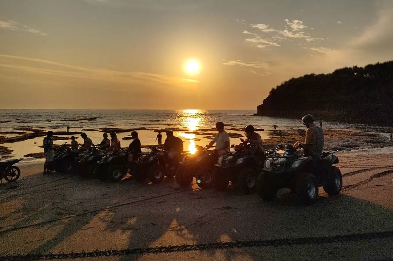 Sunset during ATV ride at Tegal Mengkeb