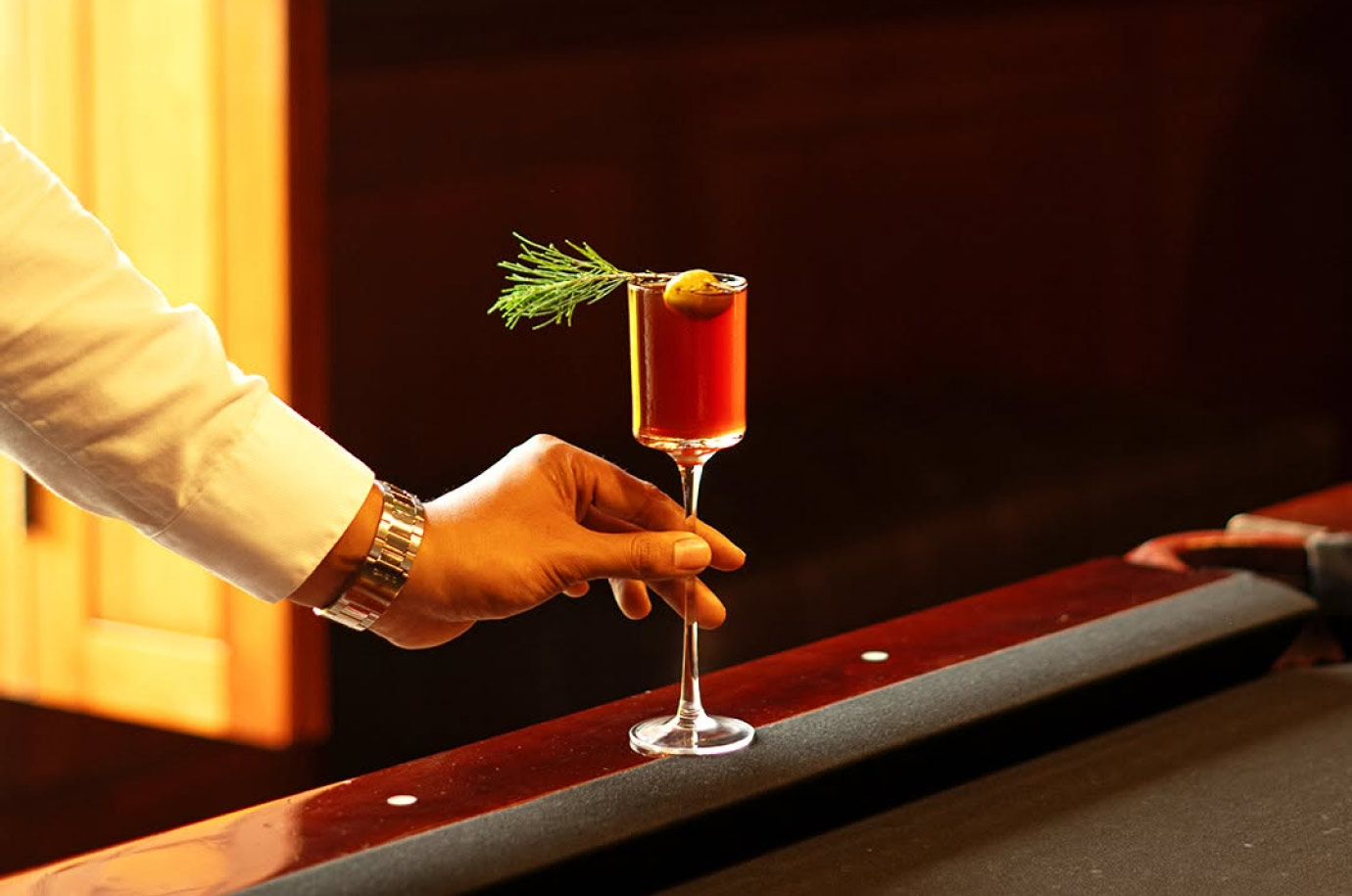 Signature cocktail from Pinstripe Bar in Ubud