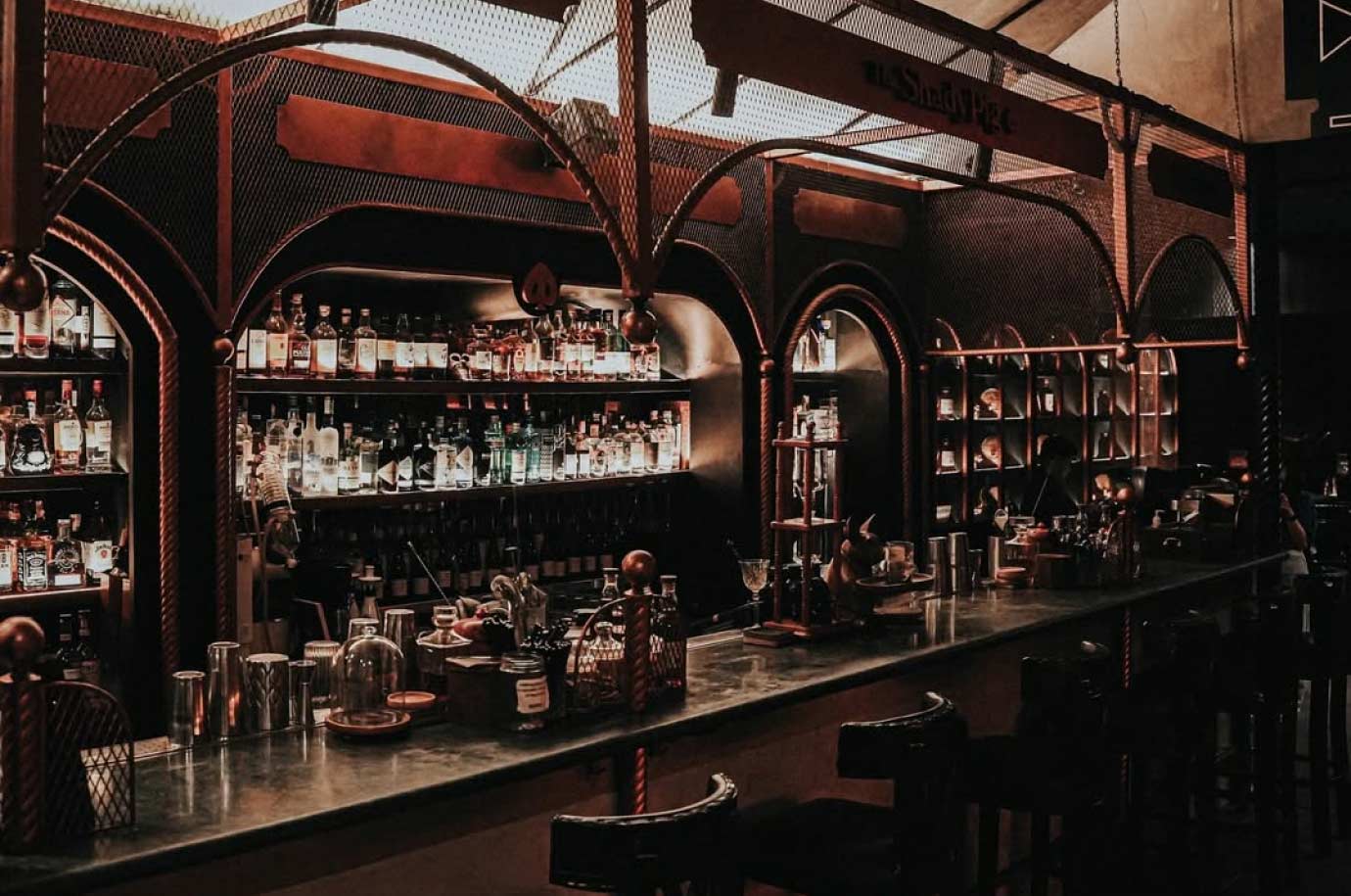 Interior in Shady Pig bar, Canggu