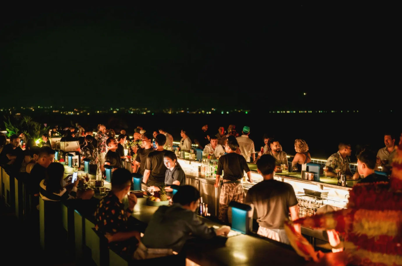 Party in Sunset Park Bar, Potato Head, Seminyak