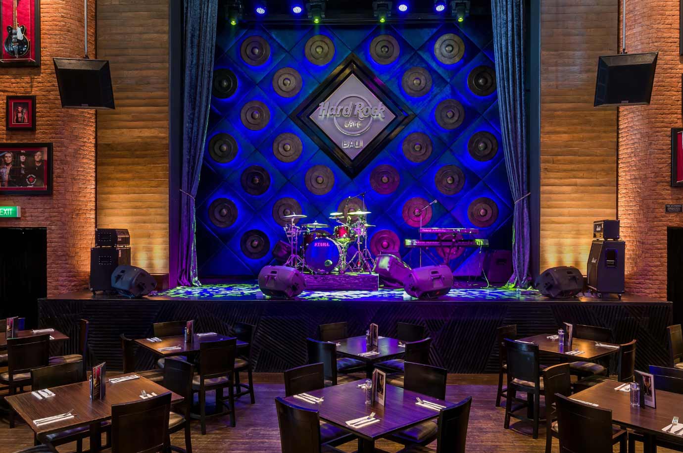 The stage in the Hard Rock Cafe Bali