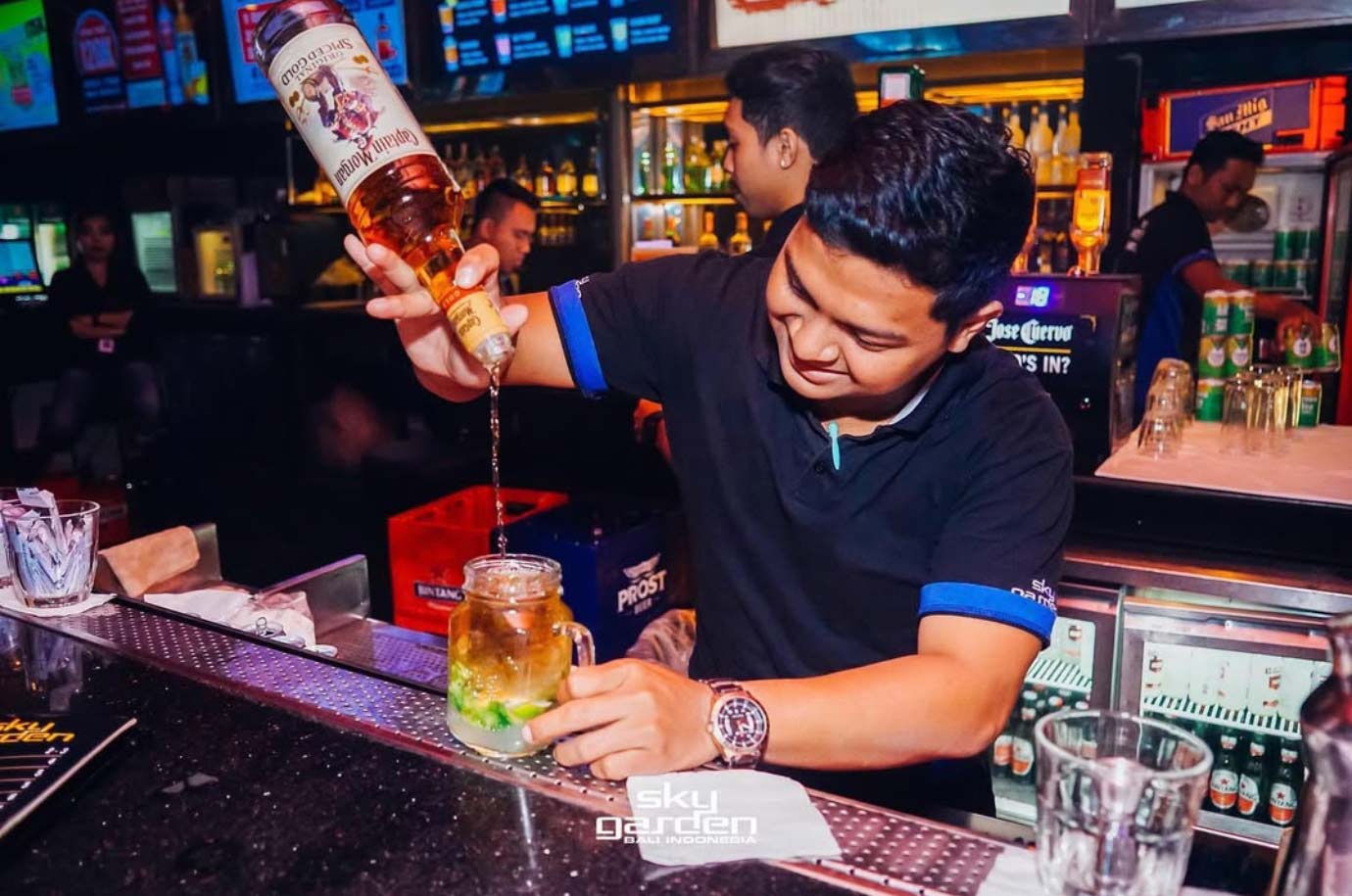 Cocktails from Sky Garden bar in Kuta