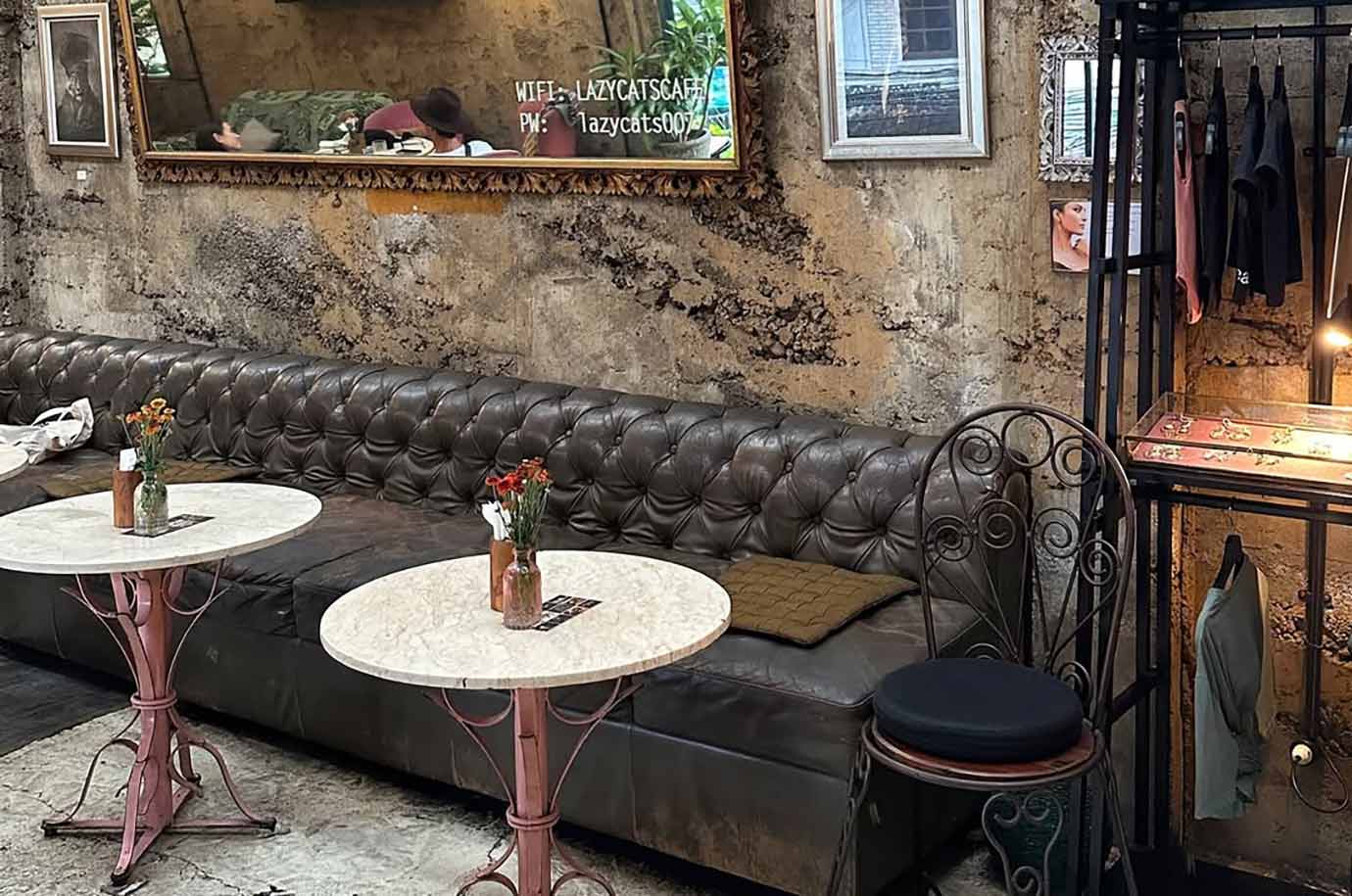 Interior in Lazy Cats Café