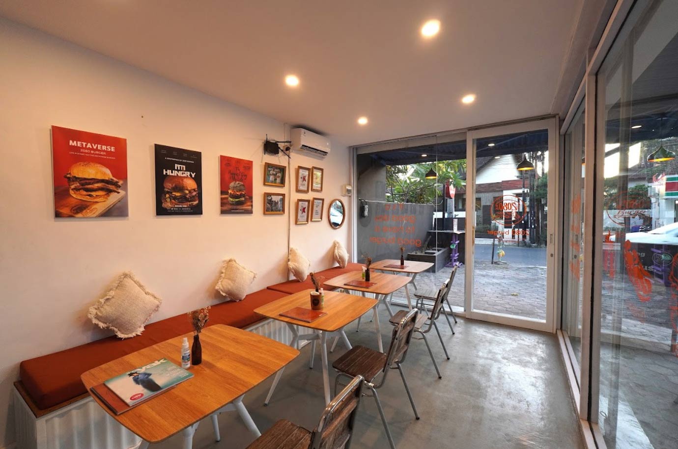 Hall of the 2080 Burger Seminyak fast food spot