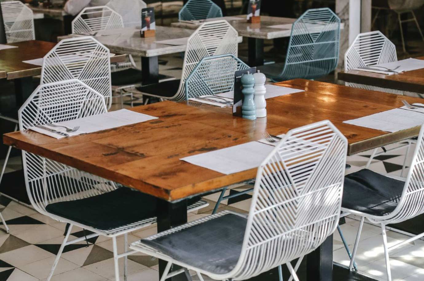 Modern interior in the Sisterfields Café