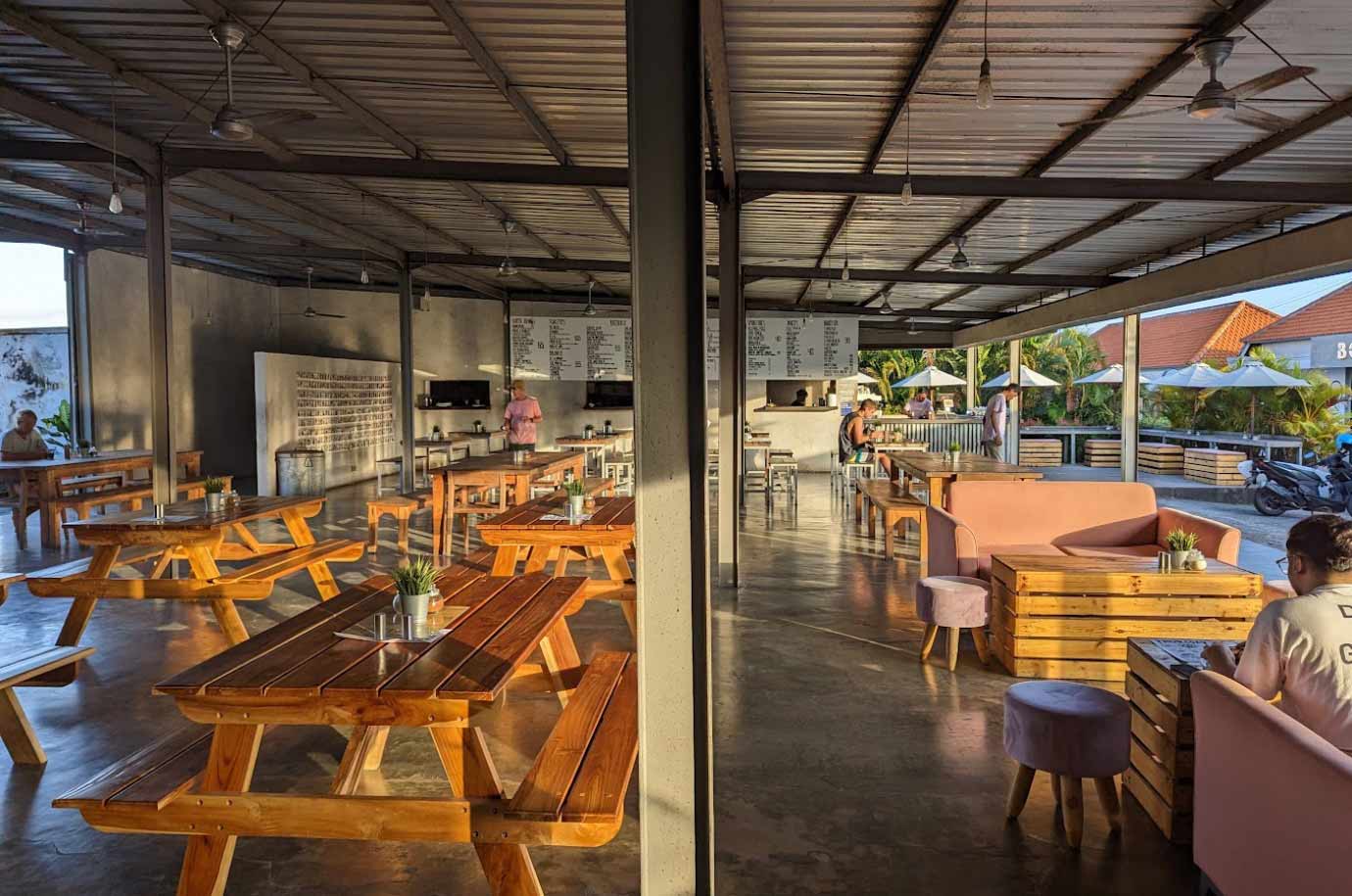 Interior overview of the Crate cafe