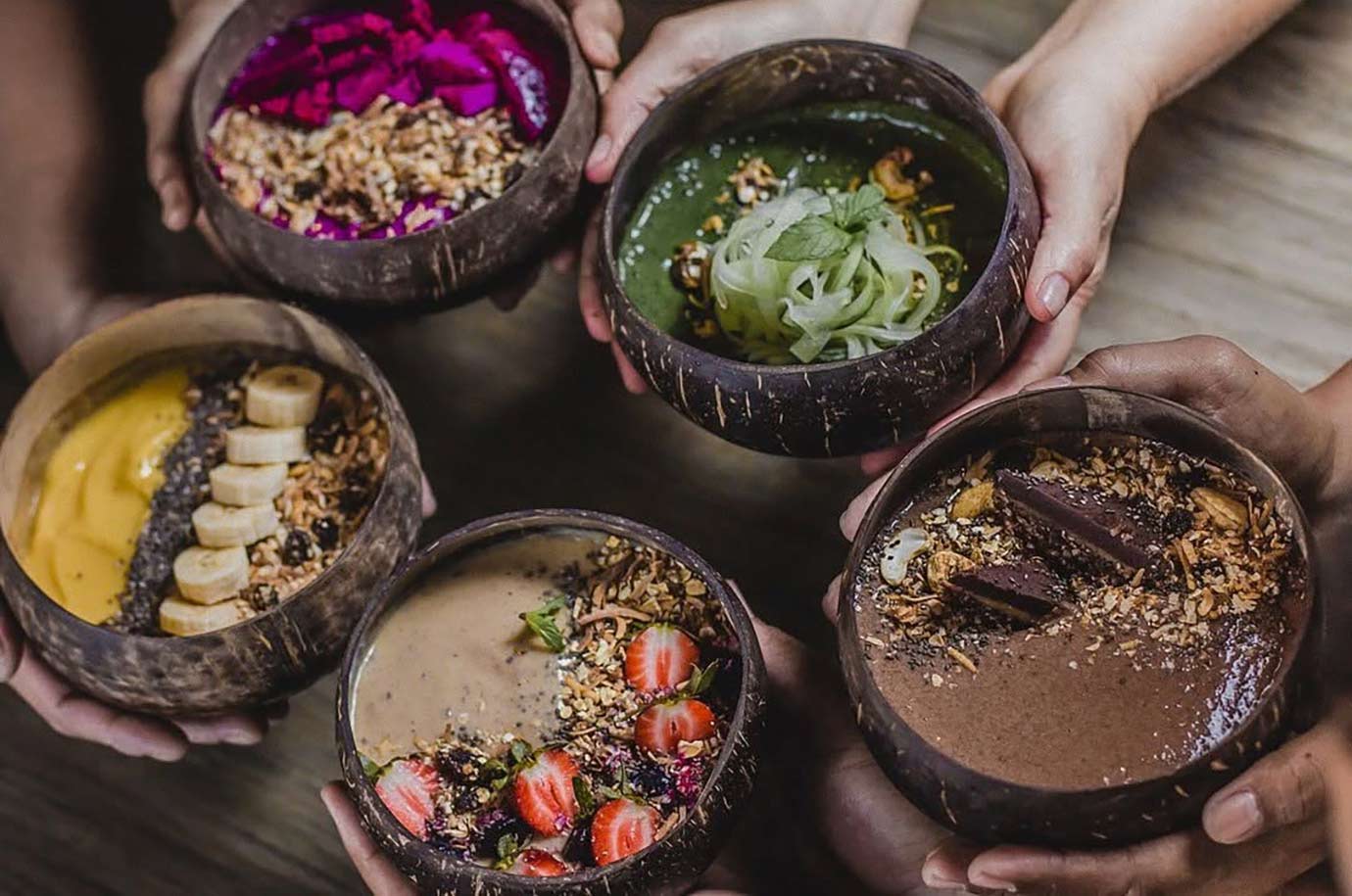 Delicious vegan bowls at Genius Cafe