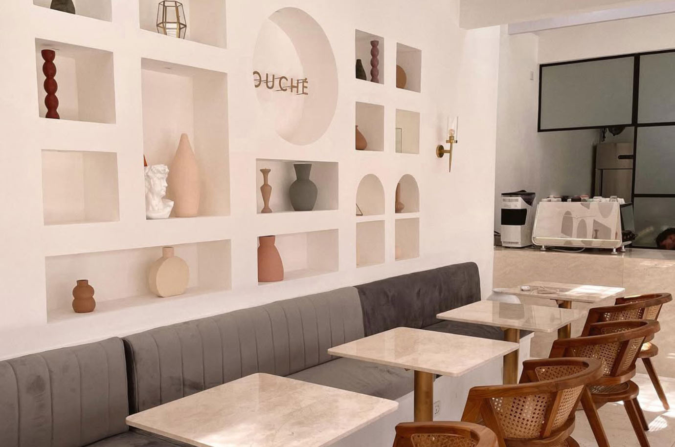 Touché - the white-washed walls interior and Indonesian flow