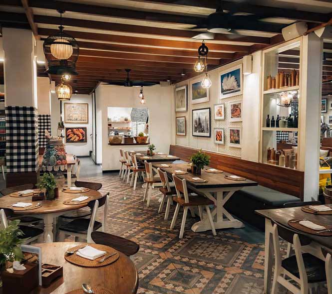 Interior in one of the Best Cafes in Nusa Dua