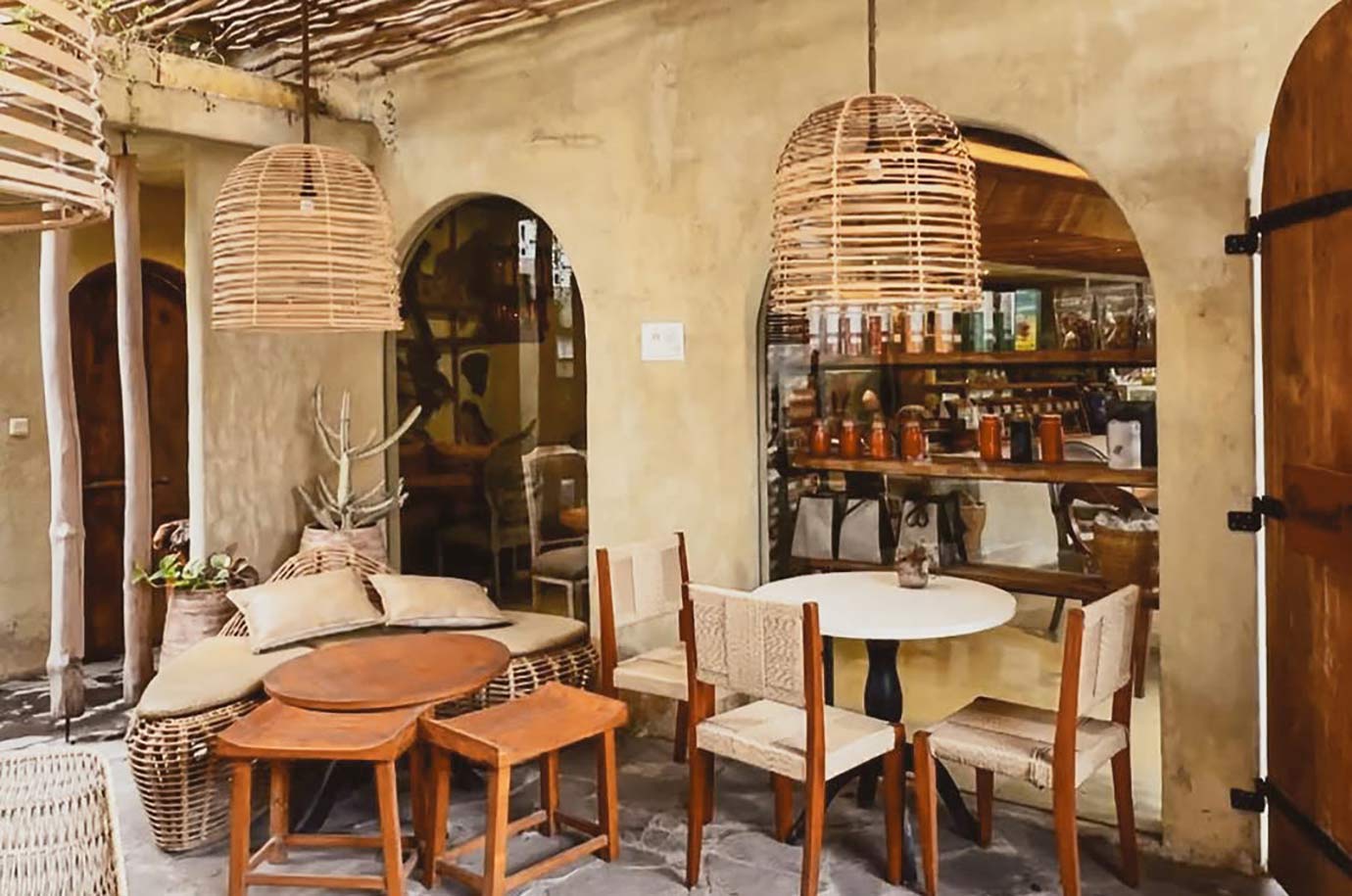 Interior in the Bread Basket cafe