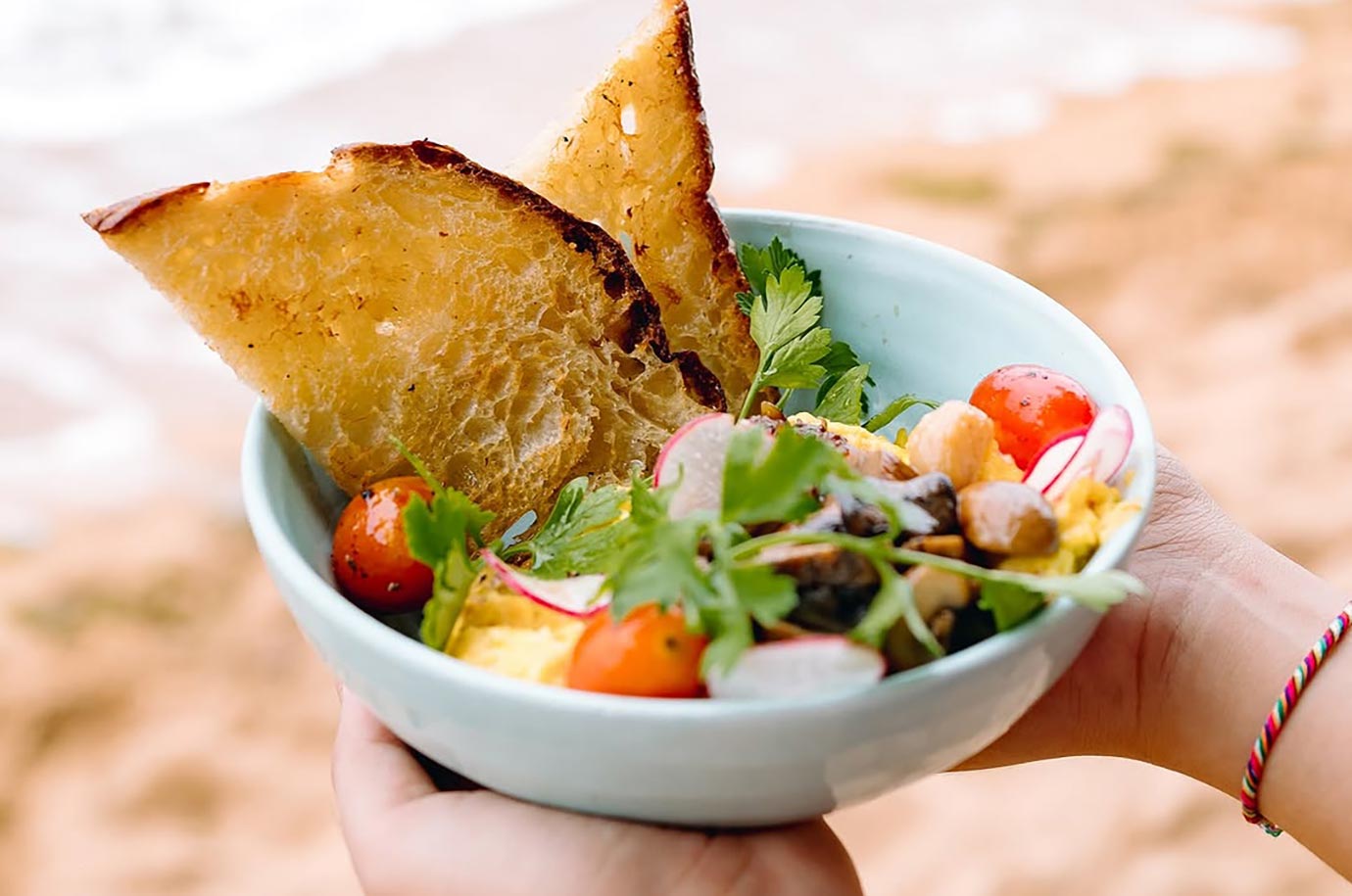 Healthy dish from Soul on the Beach cafe