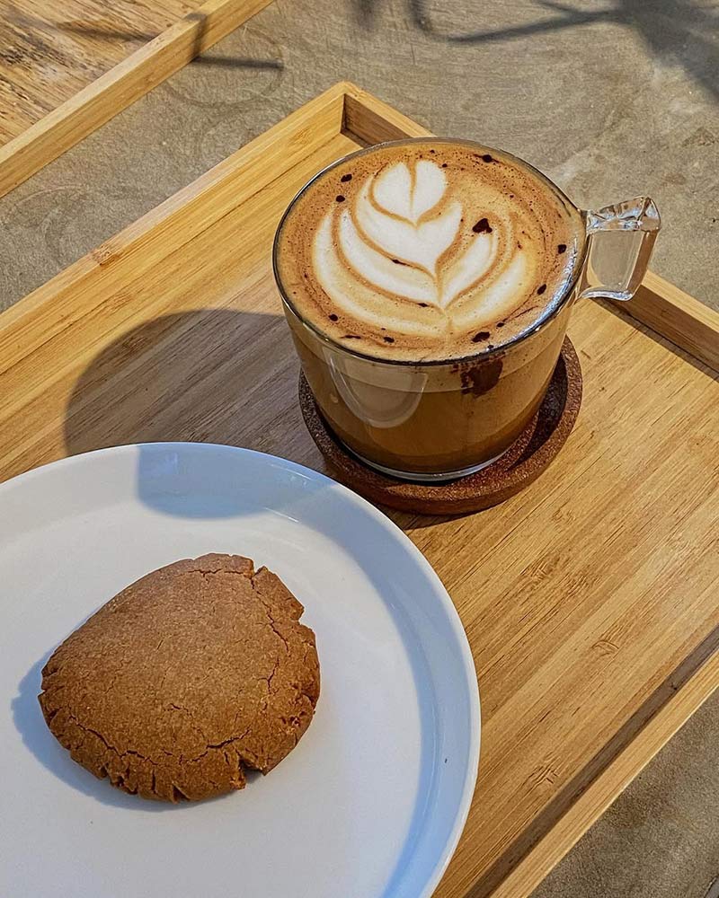 Coffee and cookie from BGS cafe