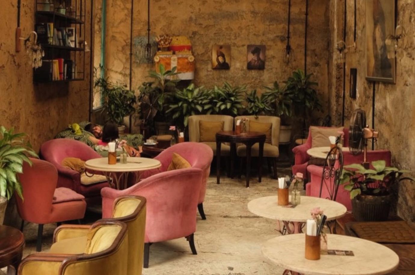 Interior in the Lazy cats cafe